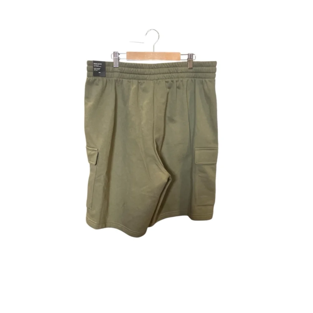 Adidas Olive Green Cargo Winter Fuzzy Shorts NWT